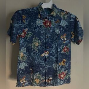 Tori Richard Disney Aluani Hawaiian Camp Shirt Kids Medium 8